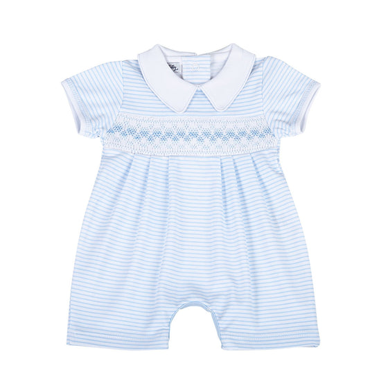 Lilly and Logan Smocked Short Playsuit - Blue - Magnolia BabyShort Playsuit