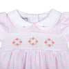 Lilly and Logan Smocked Short Sleeve Bubble - Pink - Magnolia BabyBubble