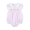 Lilly and Logan Smocked Short Sleeve Bubble - Pink - Magnolia BabyBubble