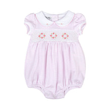  Lilly and Logan Smocked Short Sleeve Bubble - Pink - Magnolia BabyBubble