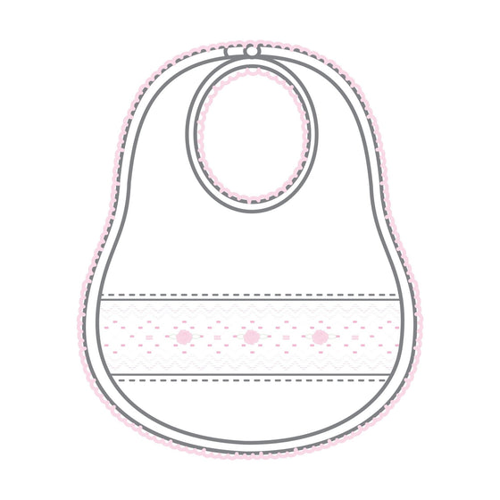 Lilly & Lucas Smocked Bib - Pink - Magnolia BabyBib