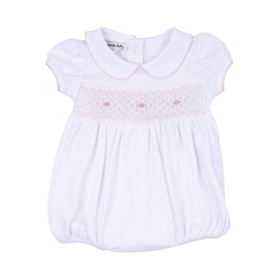 Lilly & Lucas Smocked Collared Bubble - Pink - Magnolia BabyBubble