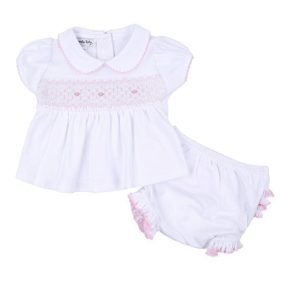 Lilly & Lucas Smocked Diaper Cover Set - Pink - Magnolia BabyDiaper Cover