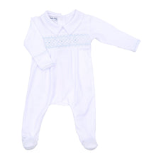  Lilly & Lucas Smocked Footie - Blue - Magnolia BabyFootie