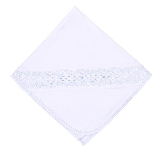 Lilly & Lucas Smocked Receiving Blanket - Blue - Magnolia BabyReceiving Blanket