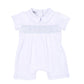 Lilly & Lucas Smocked Short Playsuit - Blue - Magnolia BabyShort Playsuit