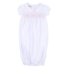  Lilly & Lucas Smocked Short Sleeve Gown - Pink - Magnolia BabyGown