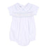 Lindsay and Luke Smocked Collared Bubble - Blue - Magnolia BabyBubble
