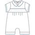 Lindsay and Luke Smocked Collared Short Playsuit - Blue - Magnolia BabyShort Playsuit