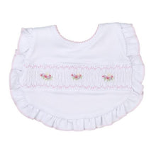  Lindsay and Luke Smocked Ruffle Bib - Pink - Magnolia BabyBib