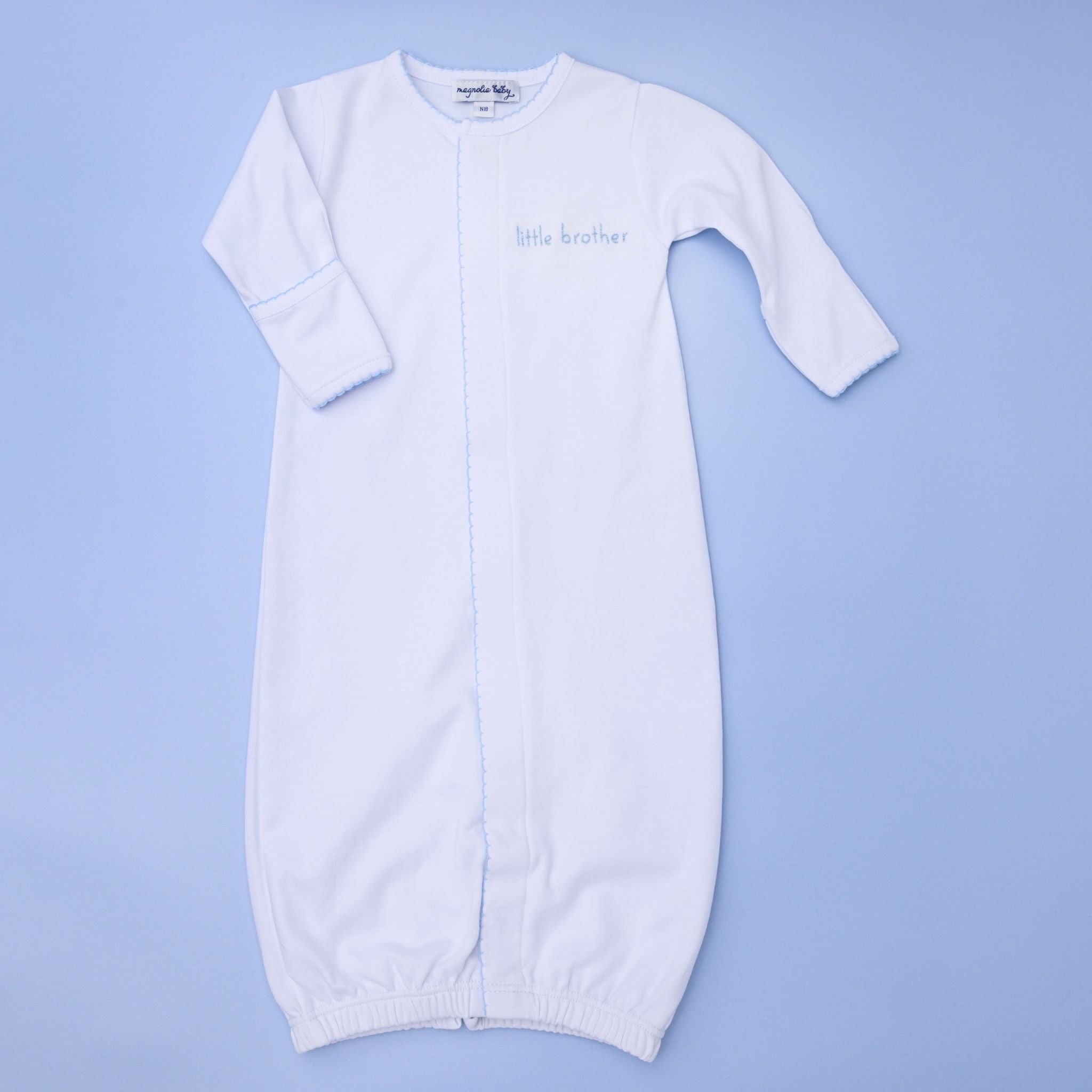 Little Brother Embroidered Converter - Magnolia Baby Converter Gown