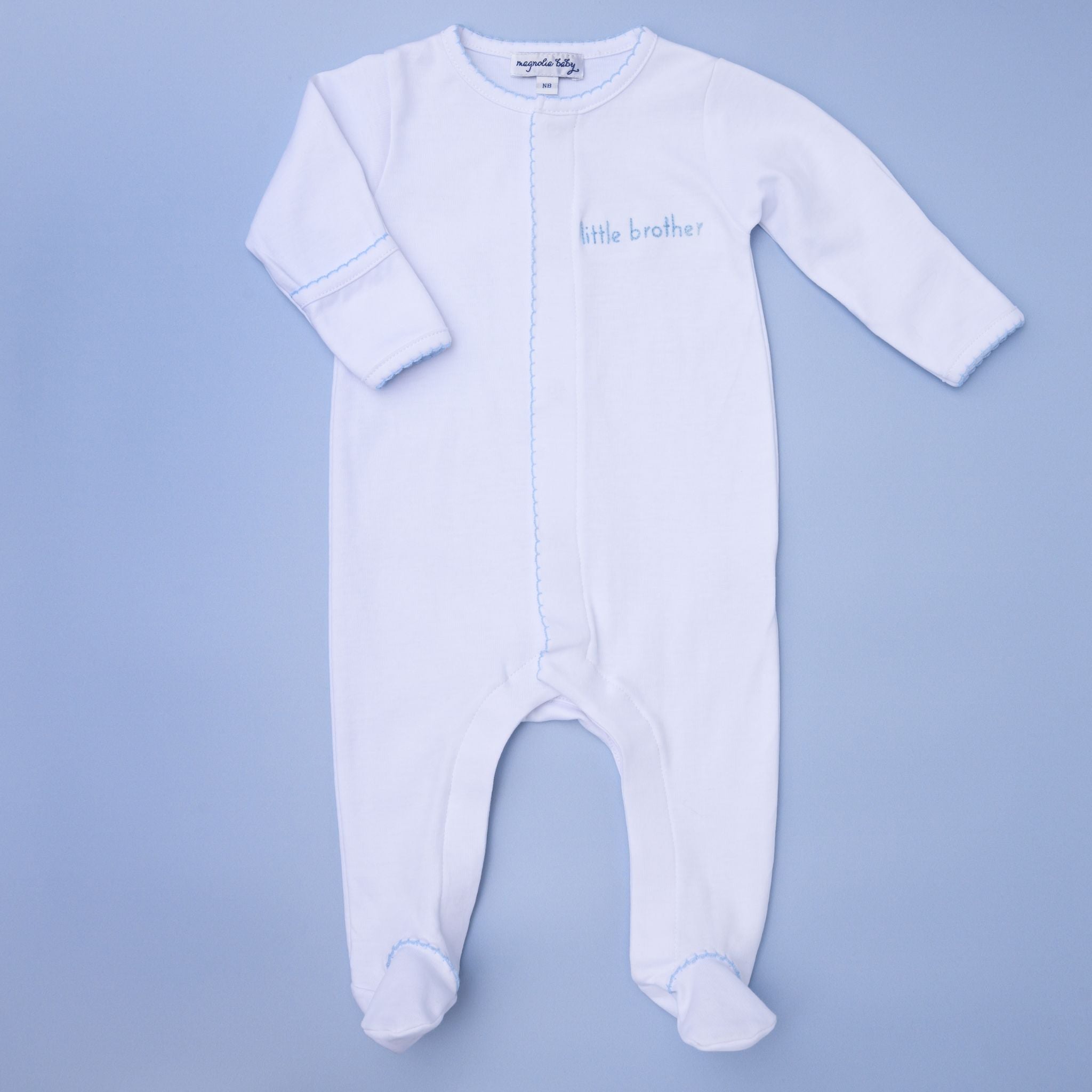 Little Brother Embroidered Footie - Magnolia Baby Footie