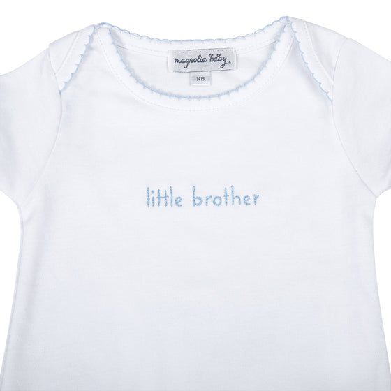 Little Brother Embroidered Lap Bodysuit - Magnolia BabyBodysuit