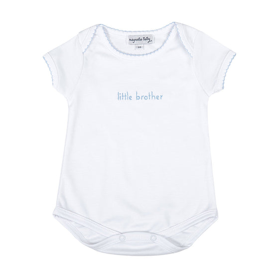 Little Brother Embroidered Lap Bodysuit - Magnolia BabyBodysuit