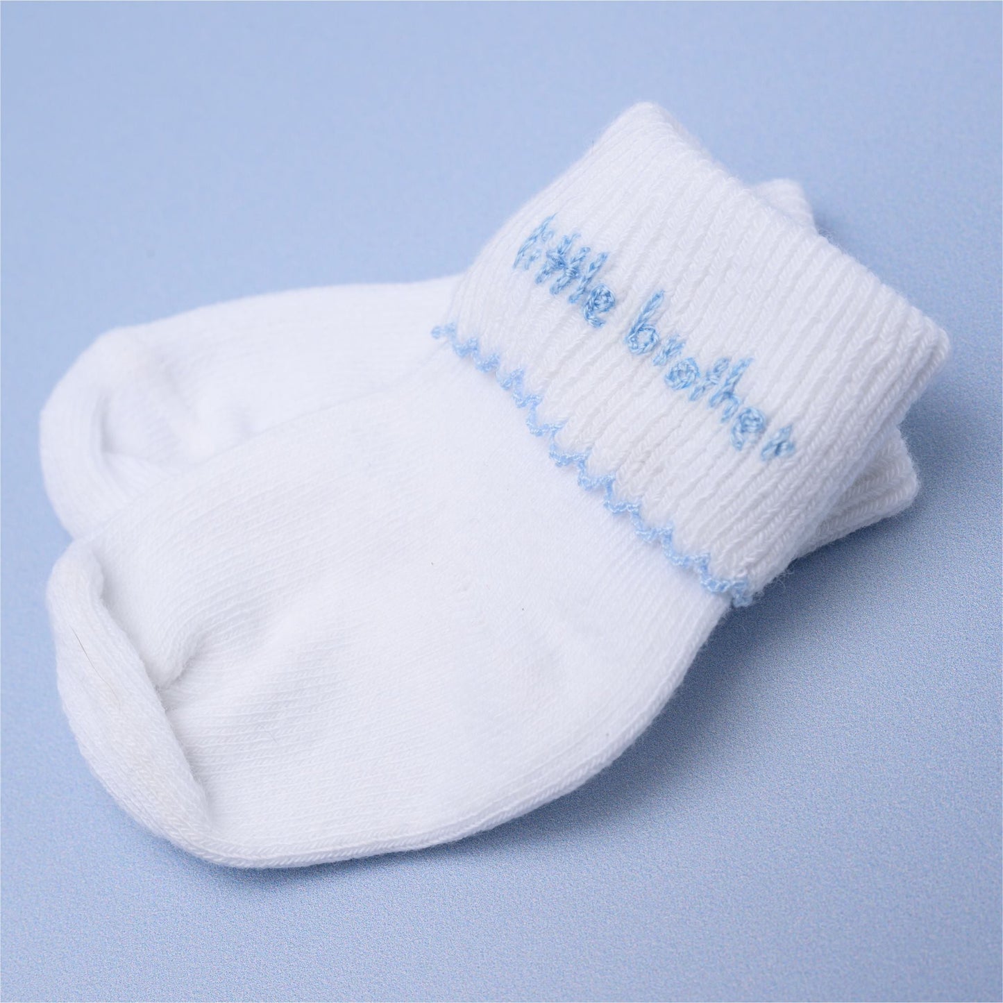 Little Brother Embroidered Socks - Magnolia Baby Socks