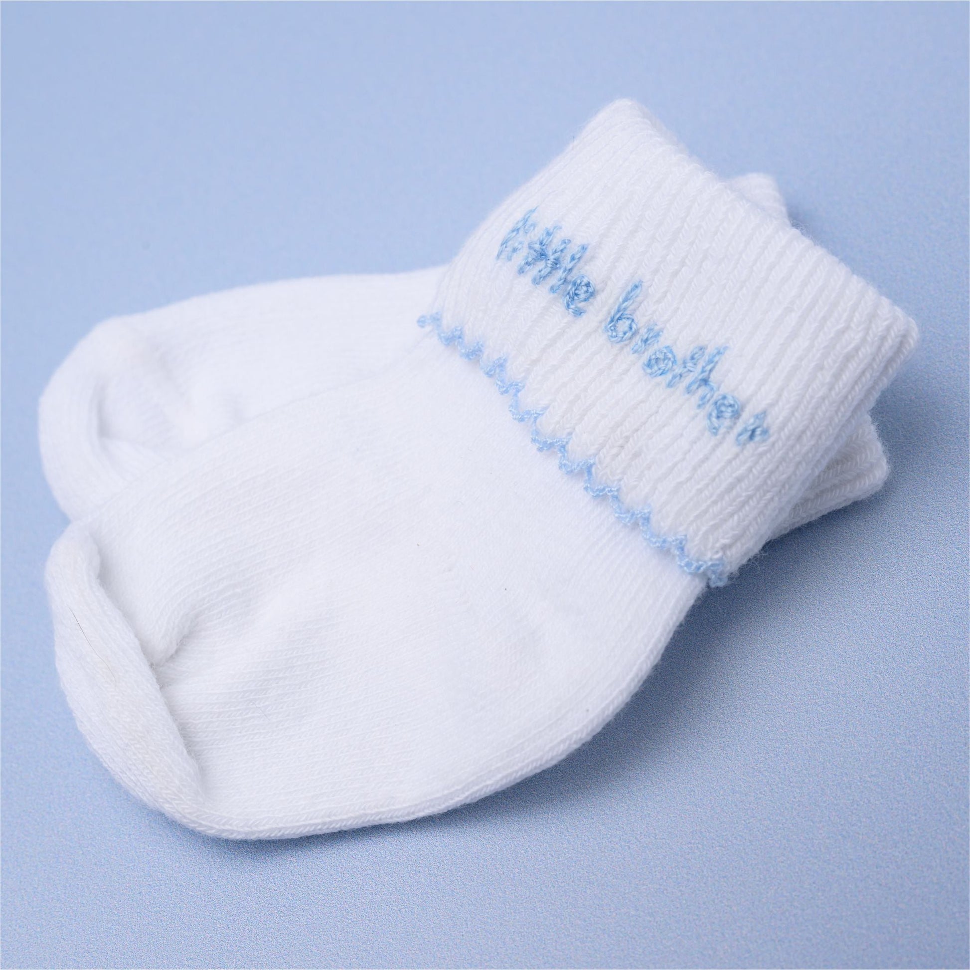 Little Brother Embroidered Socks - Magnolia Baby Socks