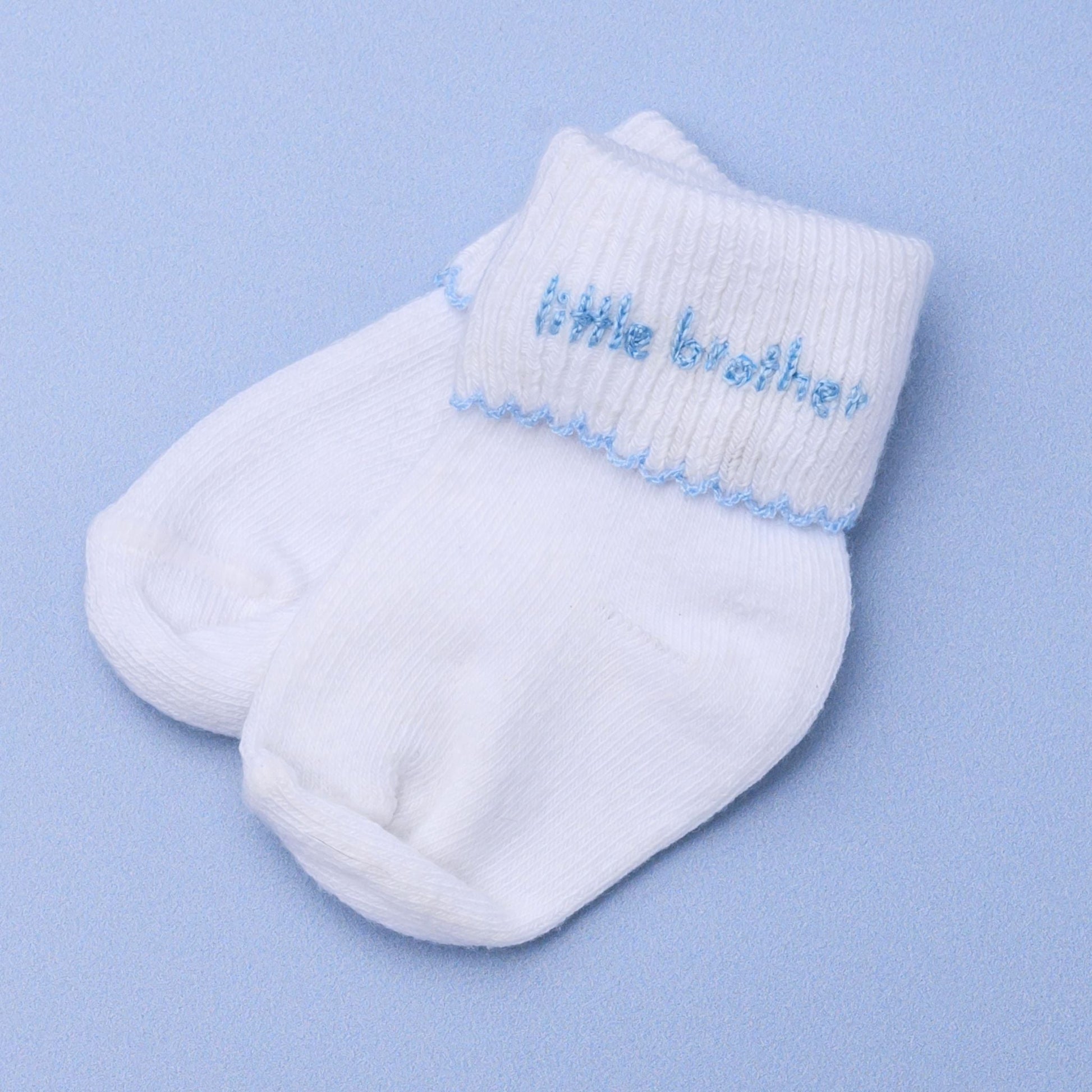 Little Brother Embroidered Socks - Magnolia Baby Socks
