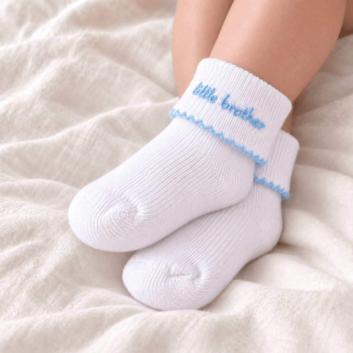 Magnolia Baby_Little Brother Embroidered Socks_1