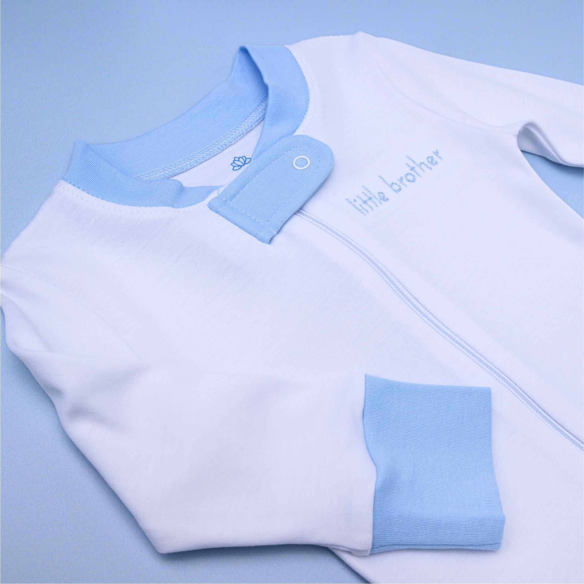 Little Brother Embroidered Zip Pajamas - Magnolia Baby Zipper Pajamas