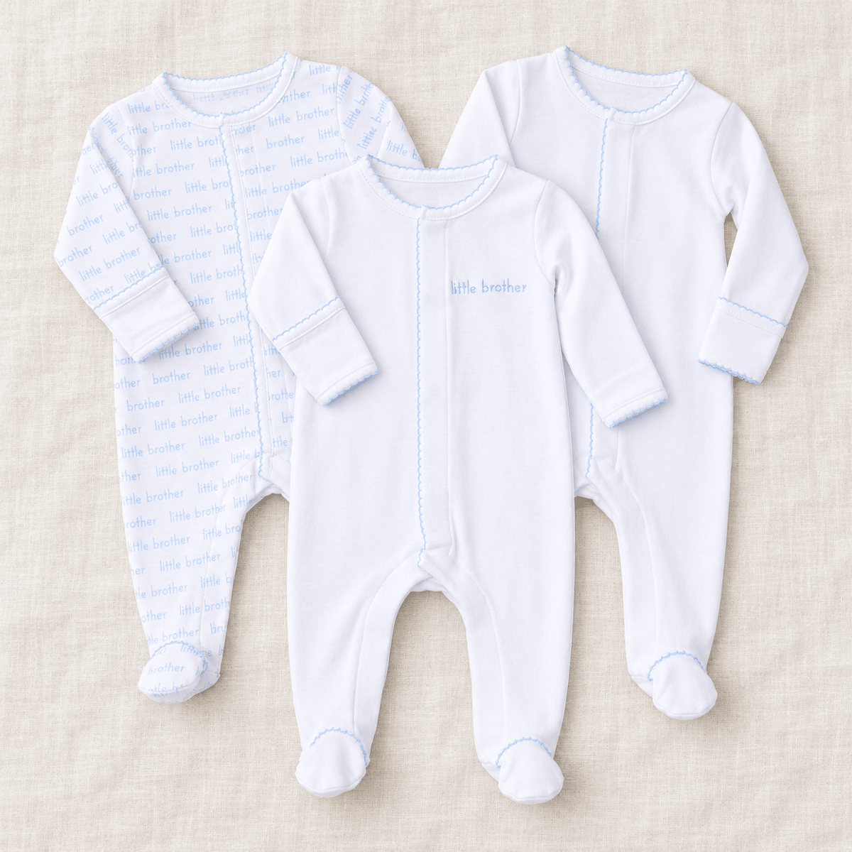 Magnolia Baby_Little Brother Footie Set - Set of 3_1