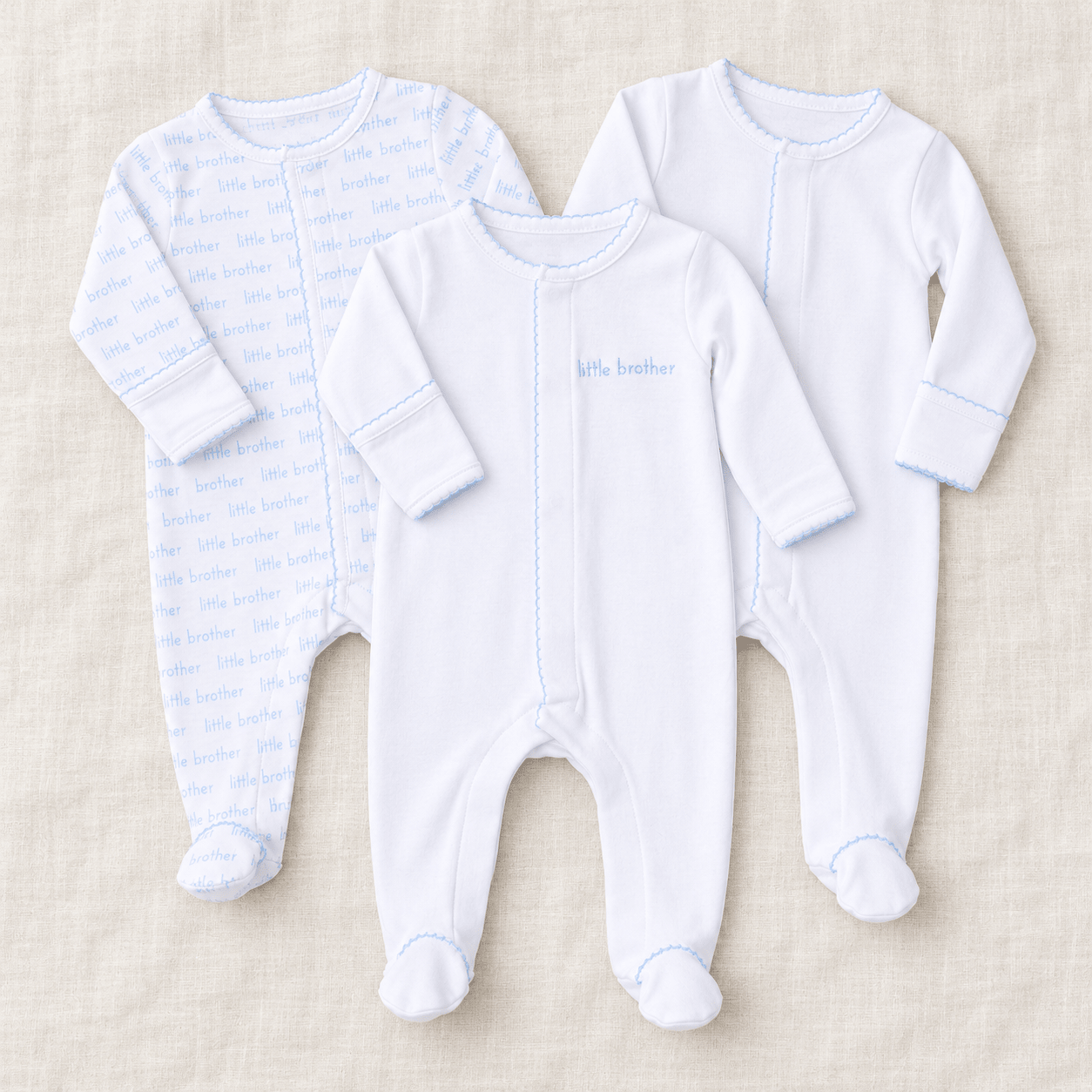 Magnolia Baby_Little Brother Footie Set - Set of 3_1