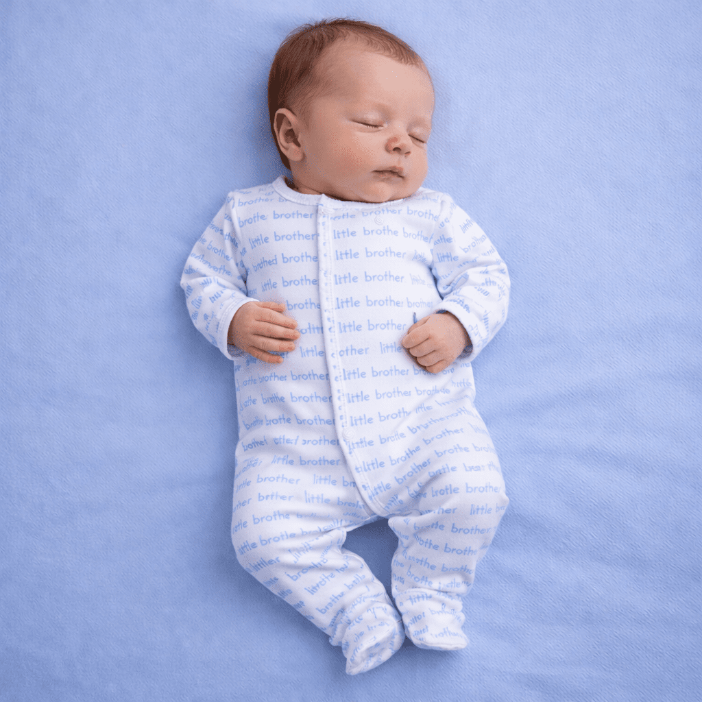 Little Brother Print Footie - Magnolia BabyFootie