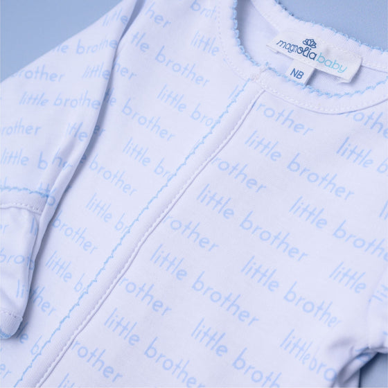 Little Brother Print Footie - Magnolia BabyFootie