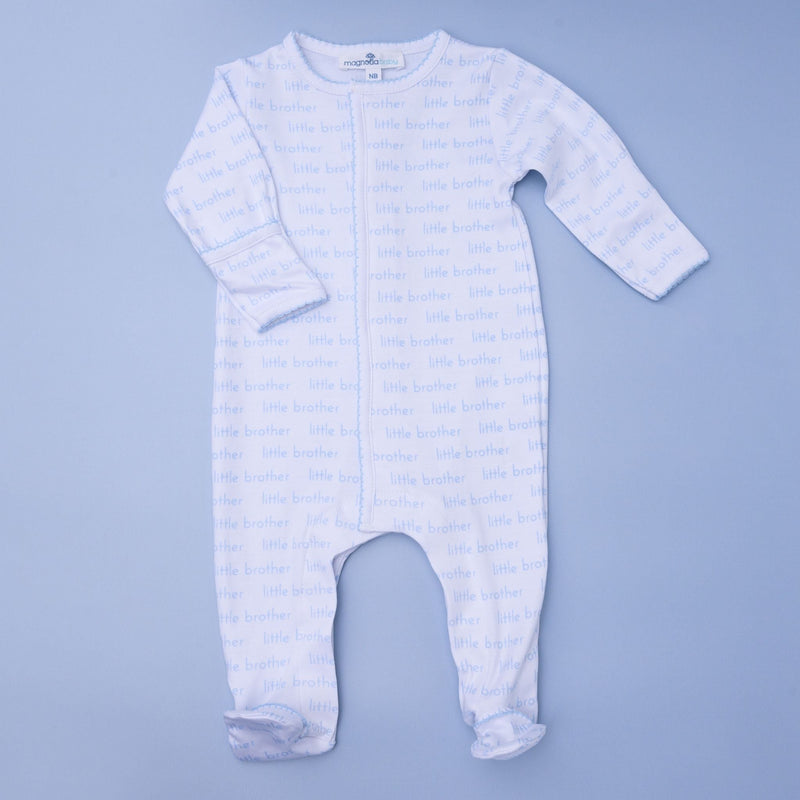 Little Brother Print Footie