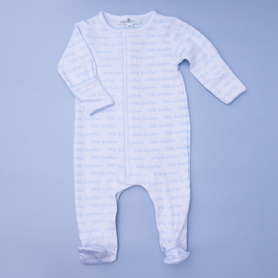 Little Brother Print Footie - Magnolia BabyFootie