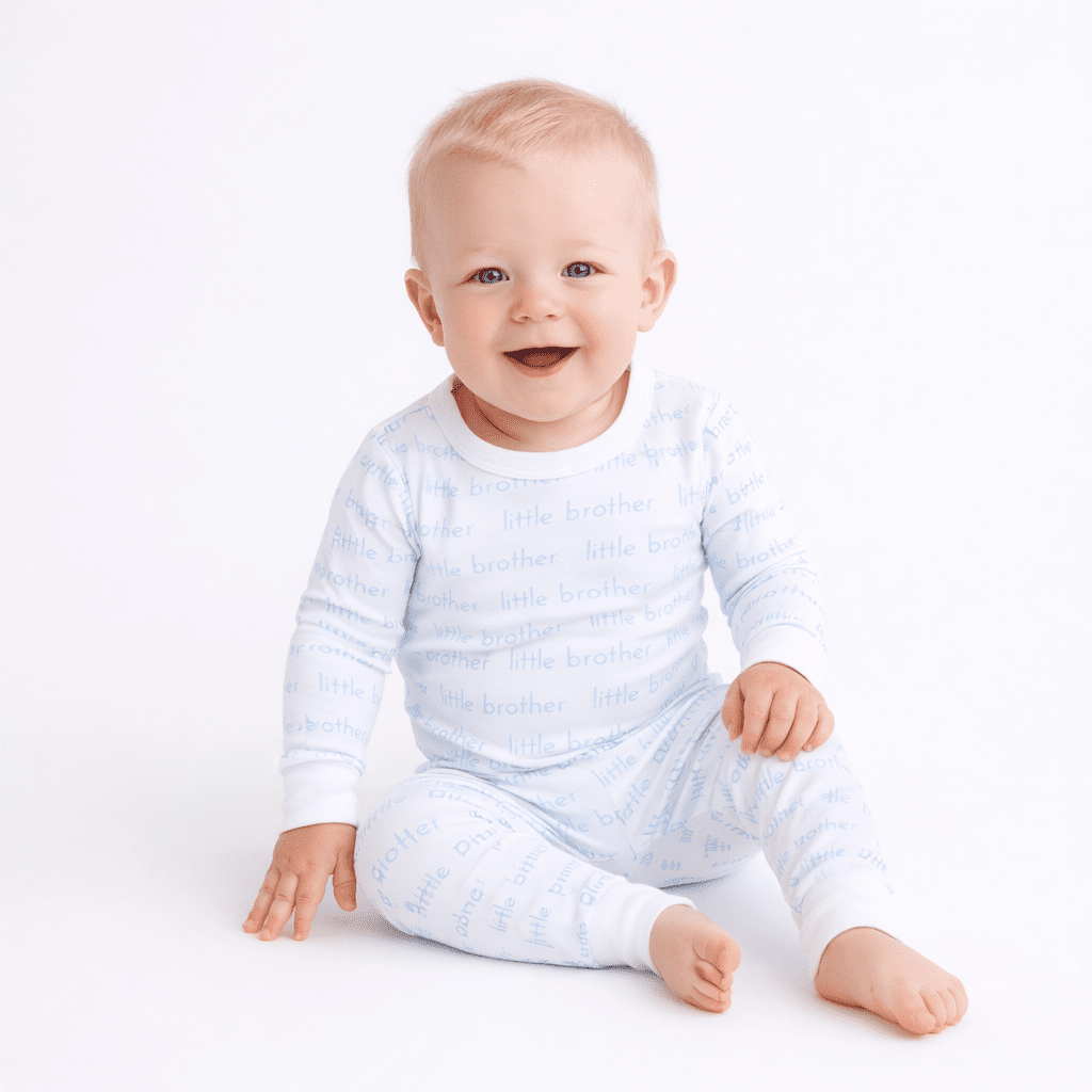 Little Brother Print Long Pajamas - Magnolia BabyLong Pajamas