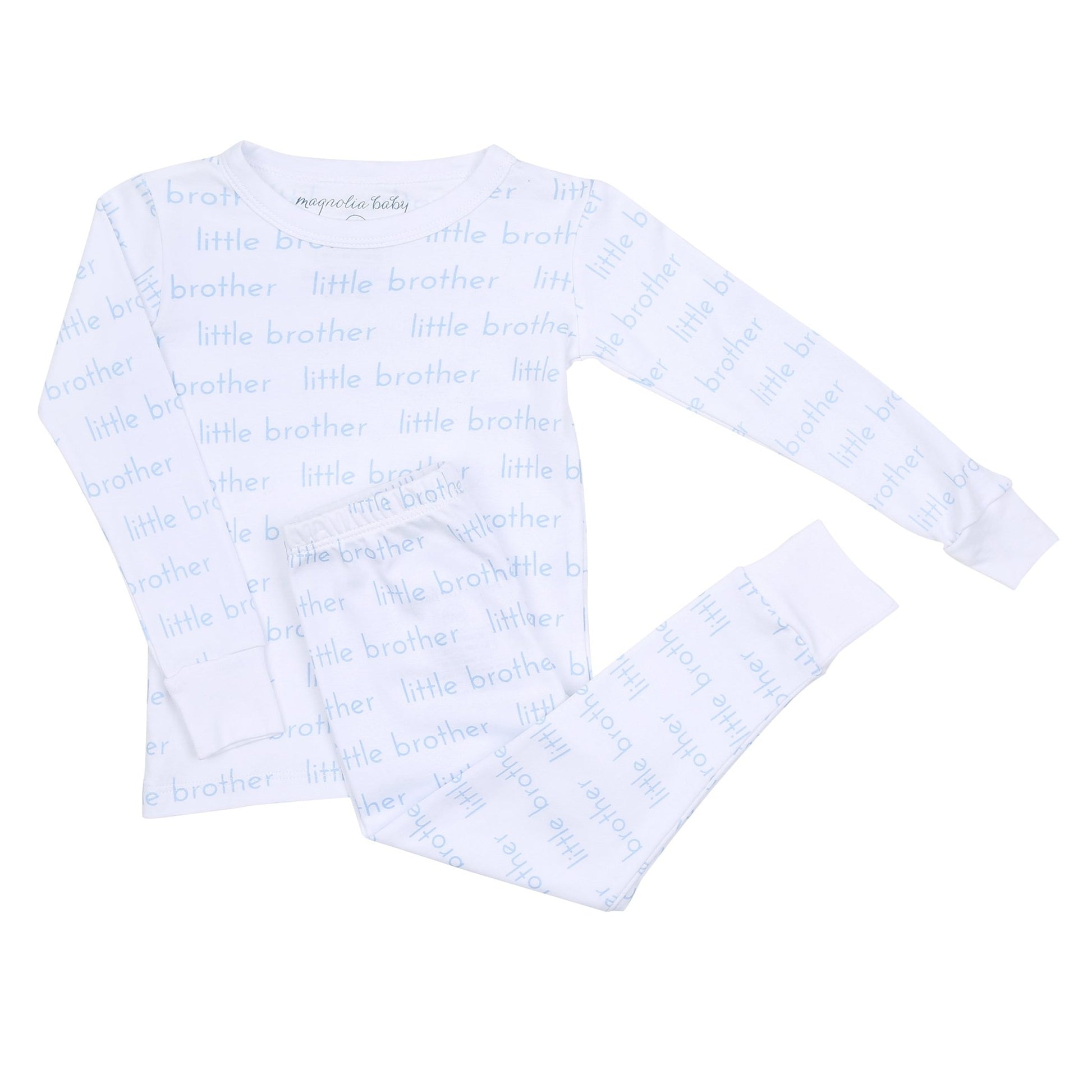 Little Brother Print Long Pajamas - Magnolia Baby Long Pajamas