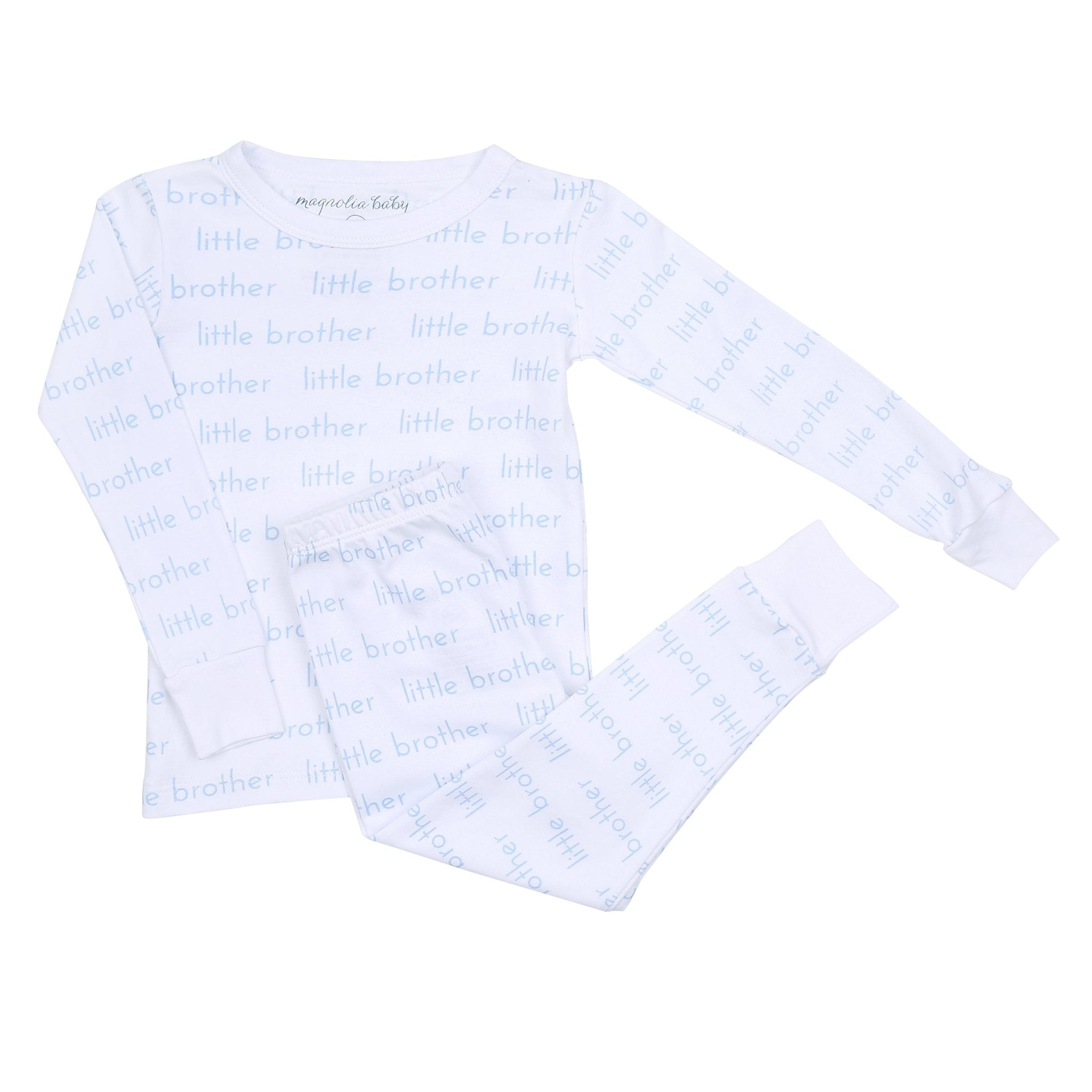 Little Brother Print Long Pajamas - Magnolia Baby Long Pajamas