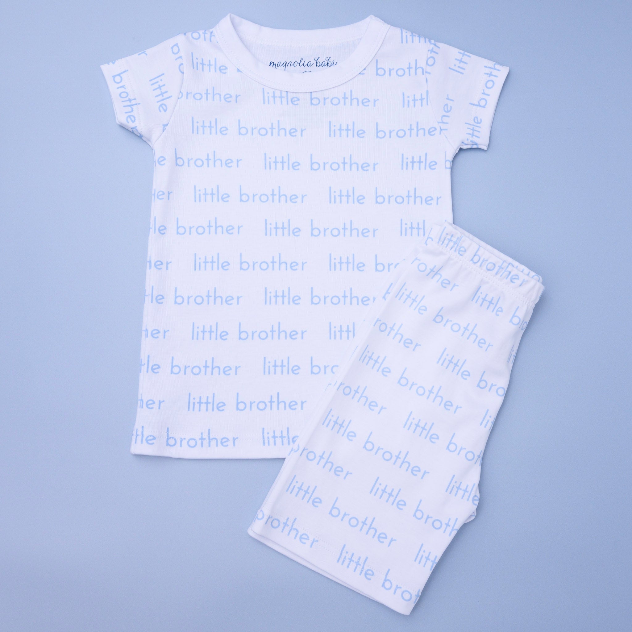 Little Brother Print Short Pajamas - Magnolia Baby Short Pajamas
