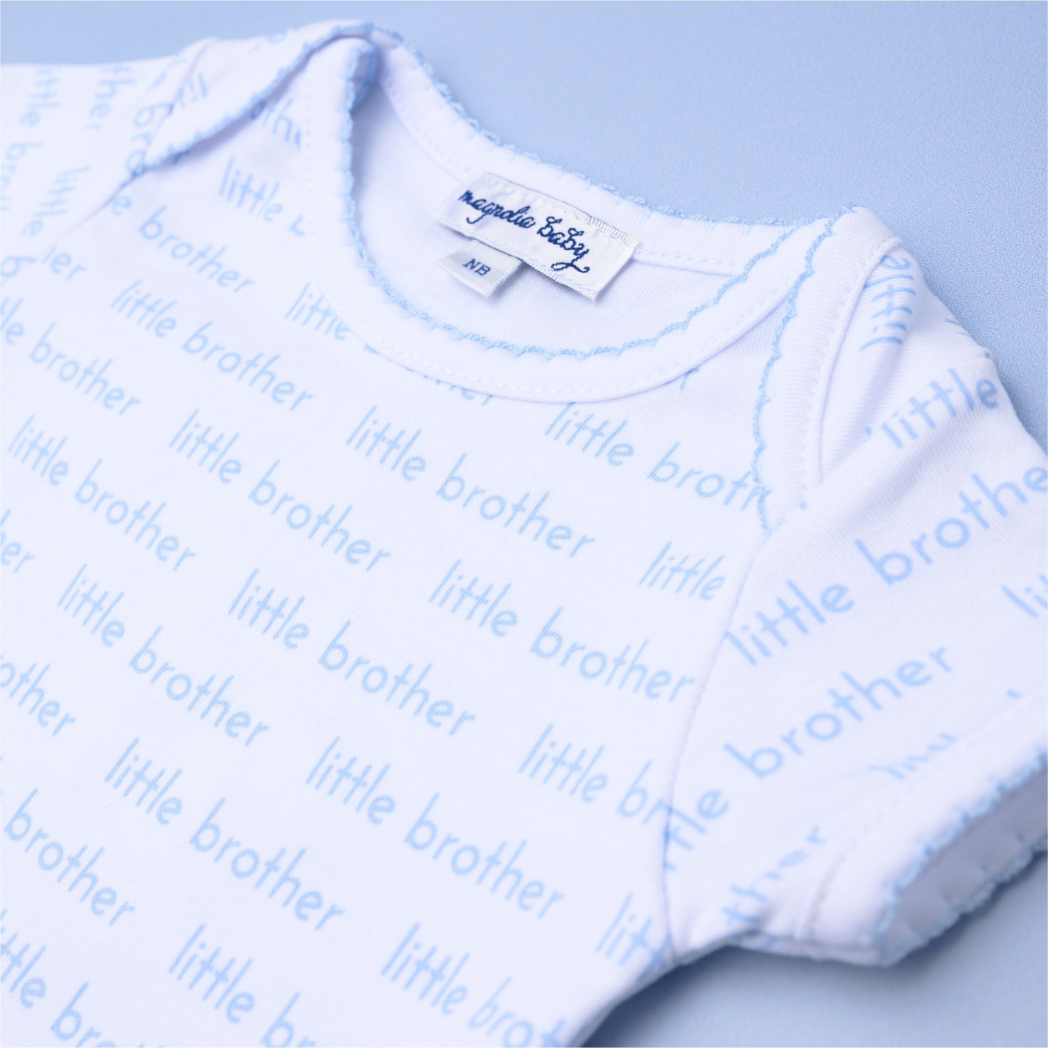 Little Brother Print Short Sleeve Bodysuit - Magnolia Baby Bodysuit