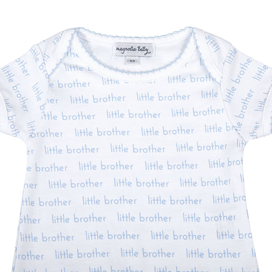 Little Brother Print Short Sleeve Bodysuit - Magnolia BabyBodysuit