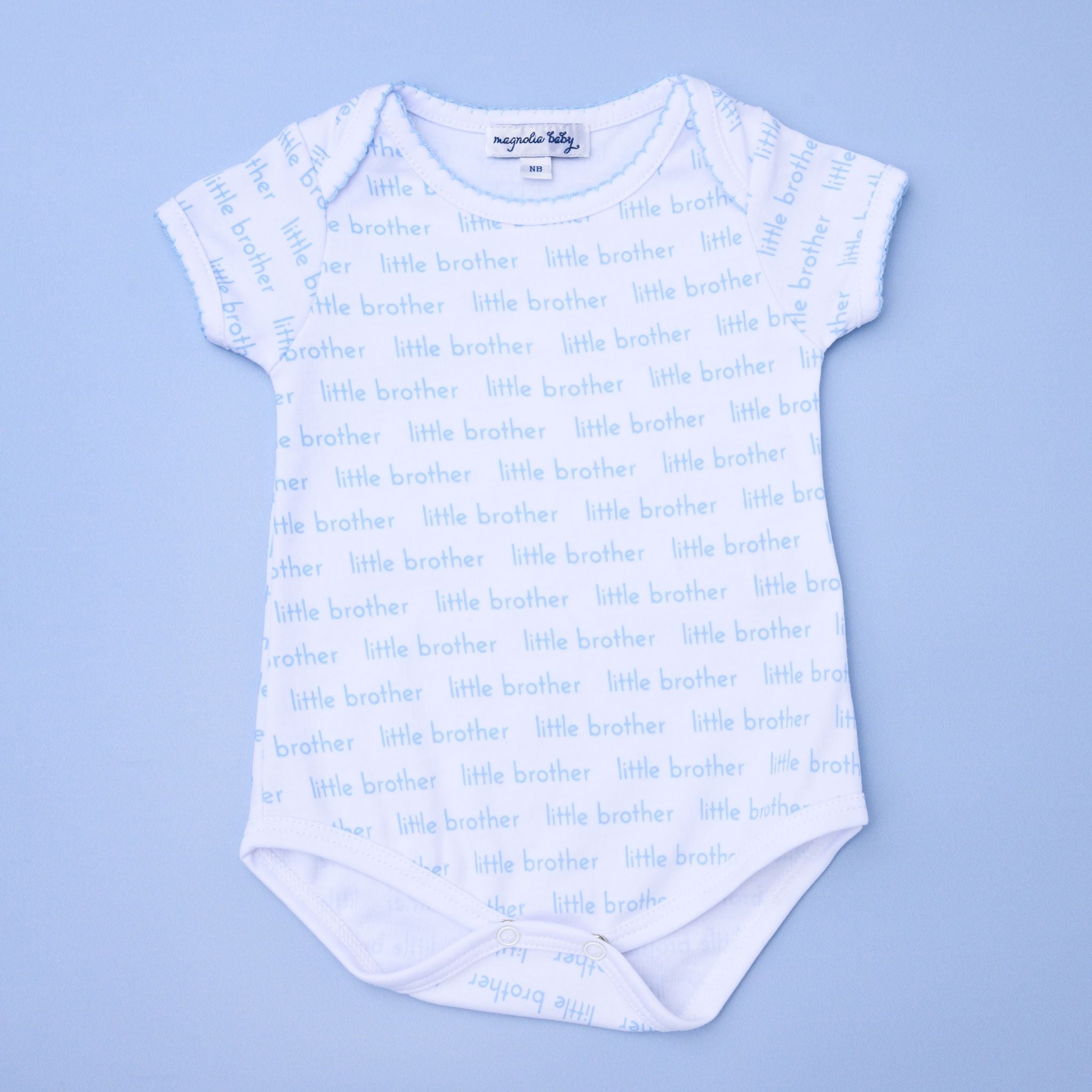 Little Brother Print Short Sleeve Bodysuit - Magnolia Baby Bodysuit