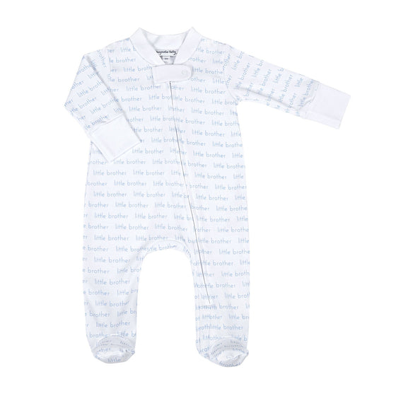 Little Brother Print Zip Footie - Magnolia BabyFootie