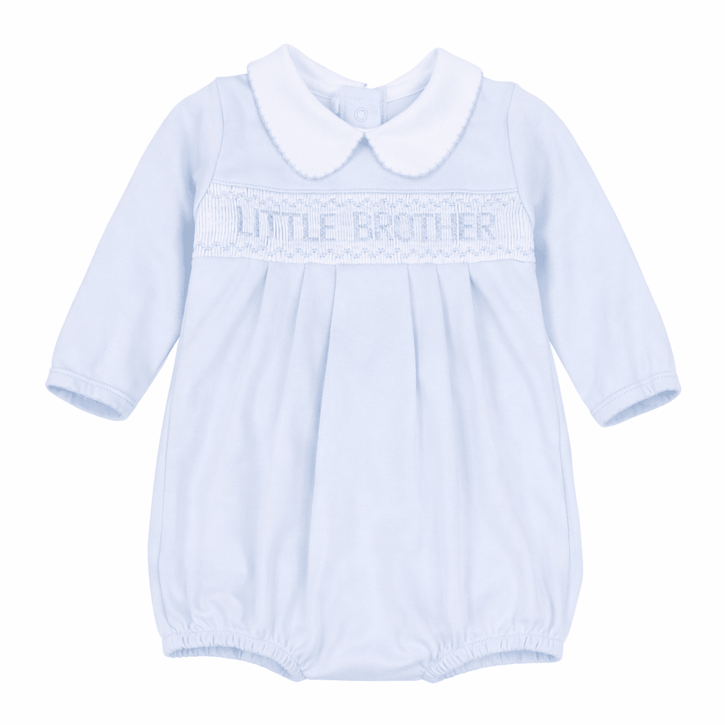 Little Brother Smocked Long Sleeve Bubble - Magnolia BabyBubble