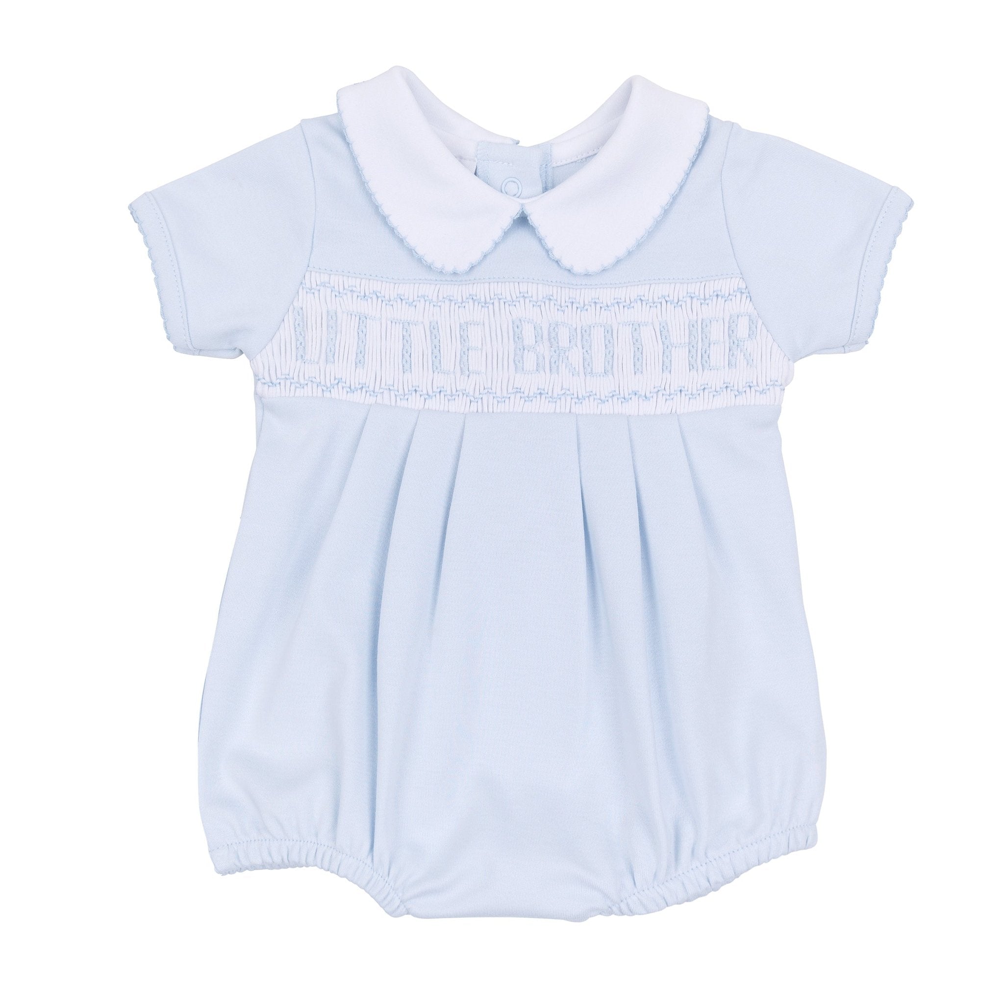 Little Brother Smocked Short Sleeve Bubble - Magnolia BabyBubble
