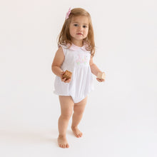  Little Caddie Applique Collared Sleeveless Girl Toddler Bubble - Magnolia BabyBubble