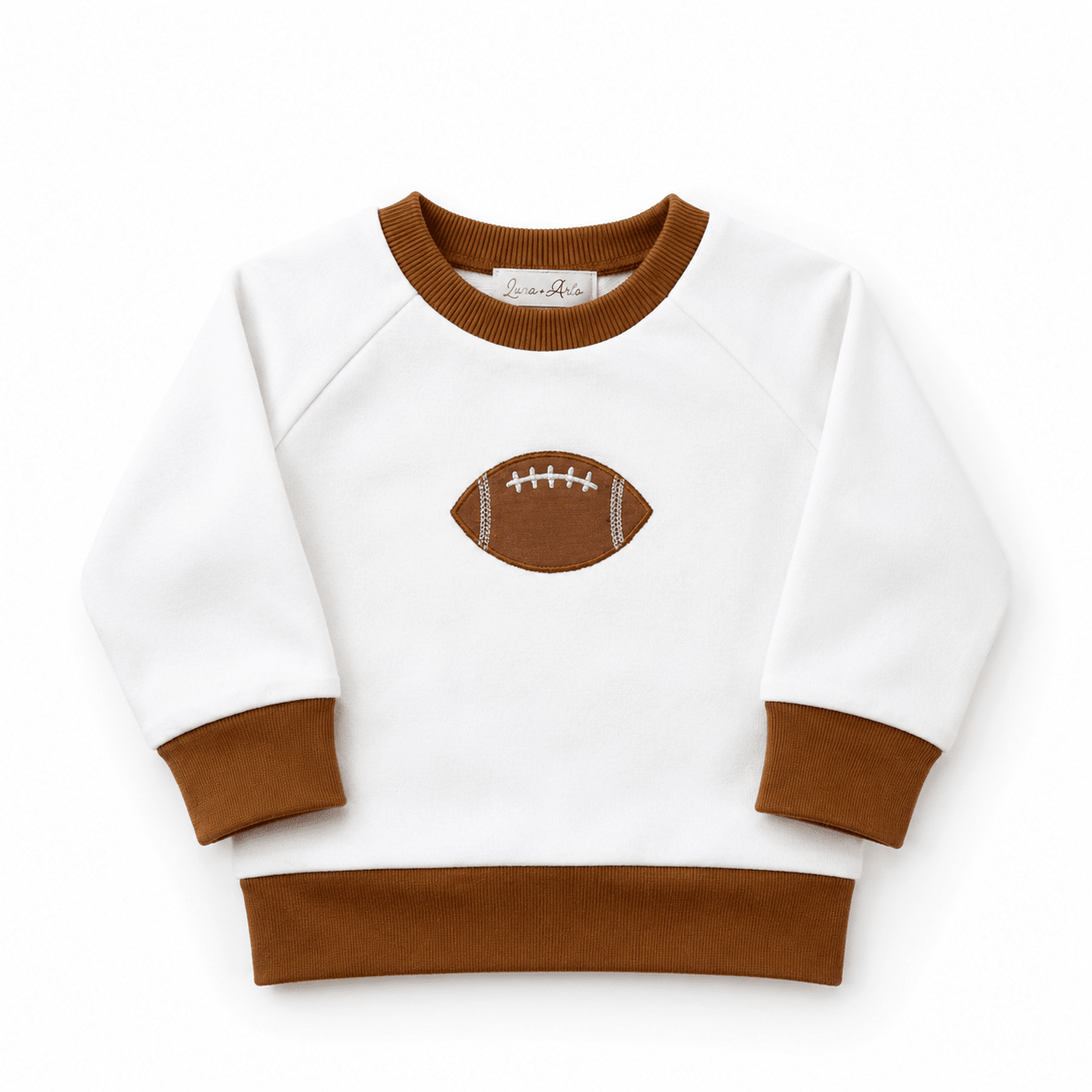 Luna and Arlo_Little Champs Football Sweatshirt_2