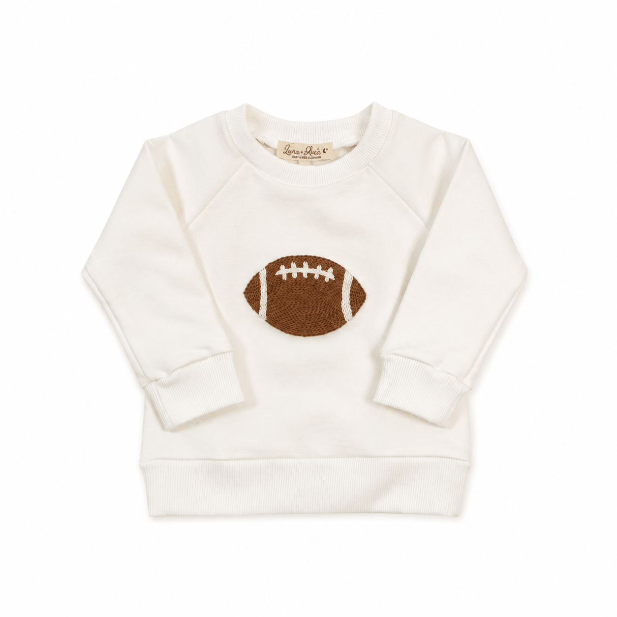 Luna and Arlo_Little Champs Football Sweatshirt_2