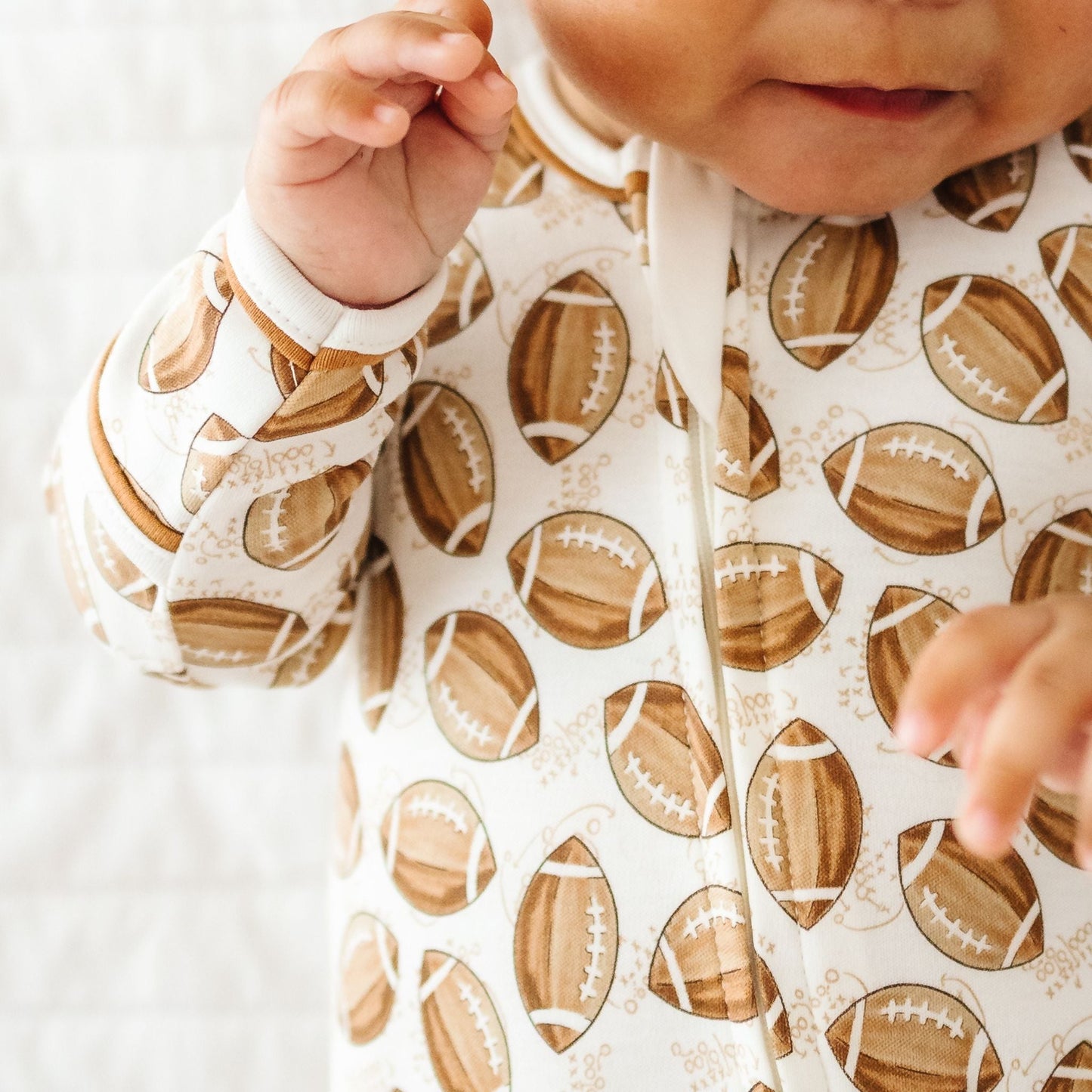 Little Champs Zip Footie - Magnolia BabyFootie