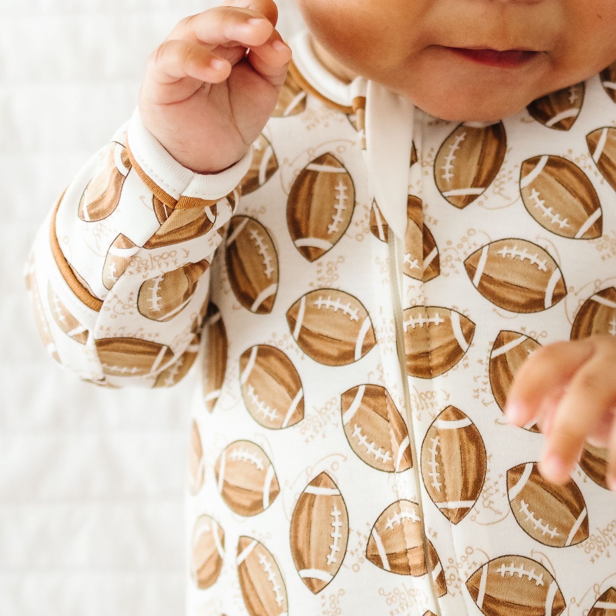 Little Champs Zip Footie - Magnolia BabyFootie