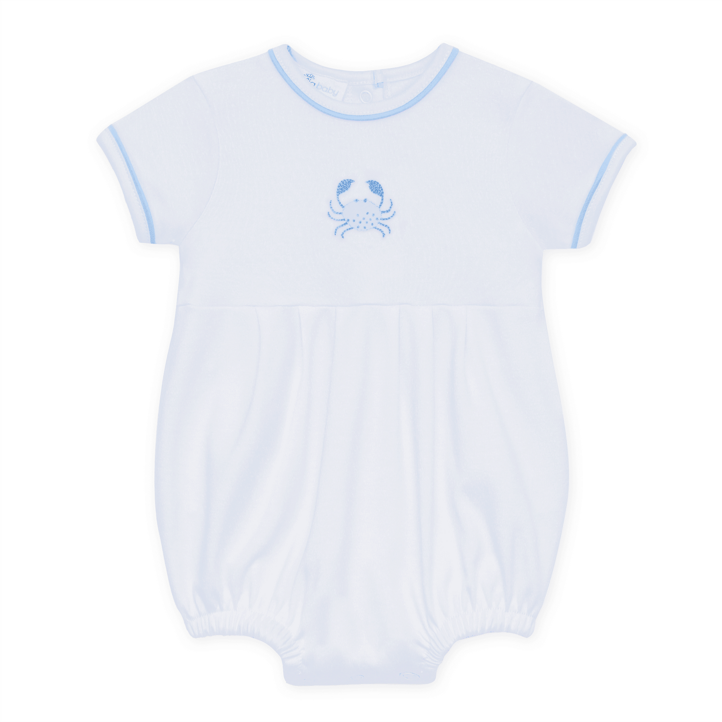 Little Crawlers Embroidered Bubble - Light Blue - Magnolia BabyBubble