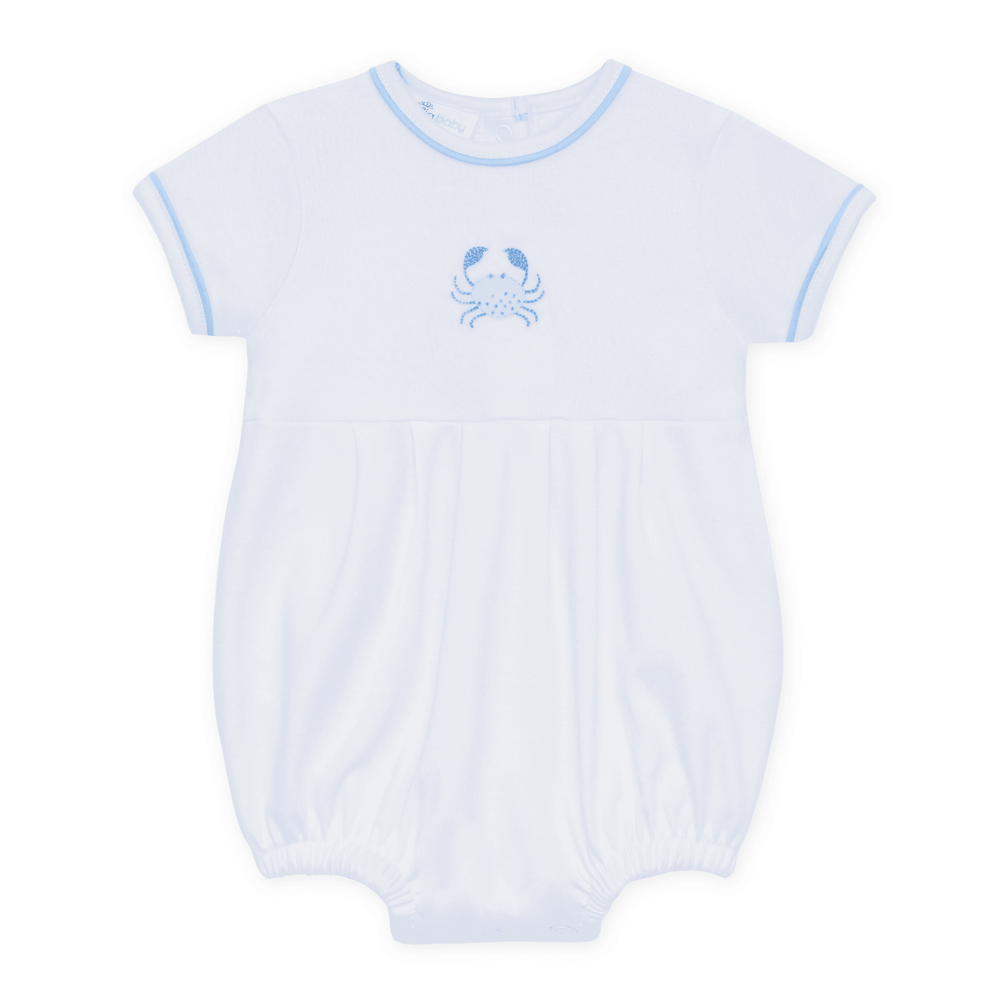 Little Crawlers Embroidered Bubble - Light Blue - Magnolia BabyBubble