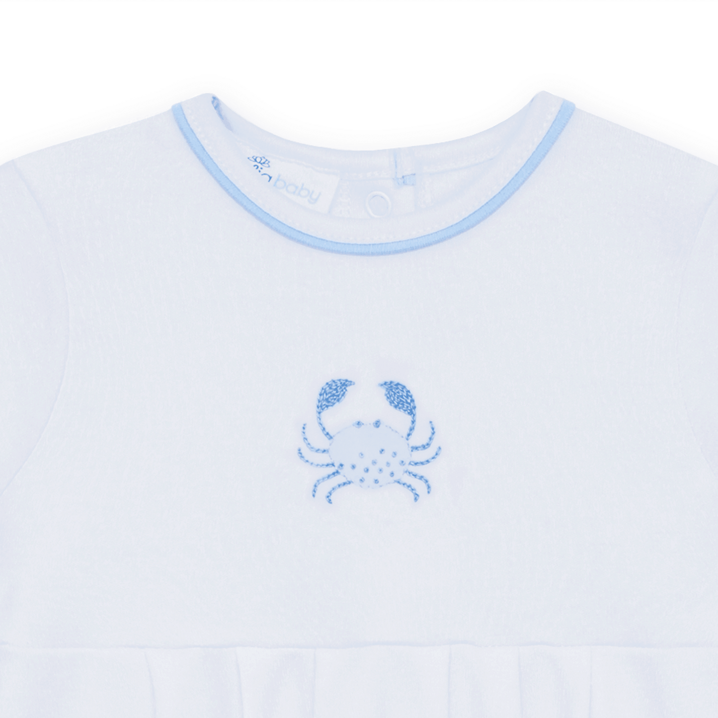 Little Crawlers Embroidered Bubble - Light Blue - Magnolia BabyBubble