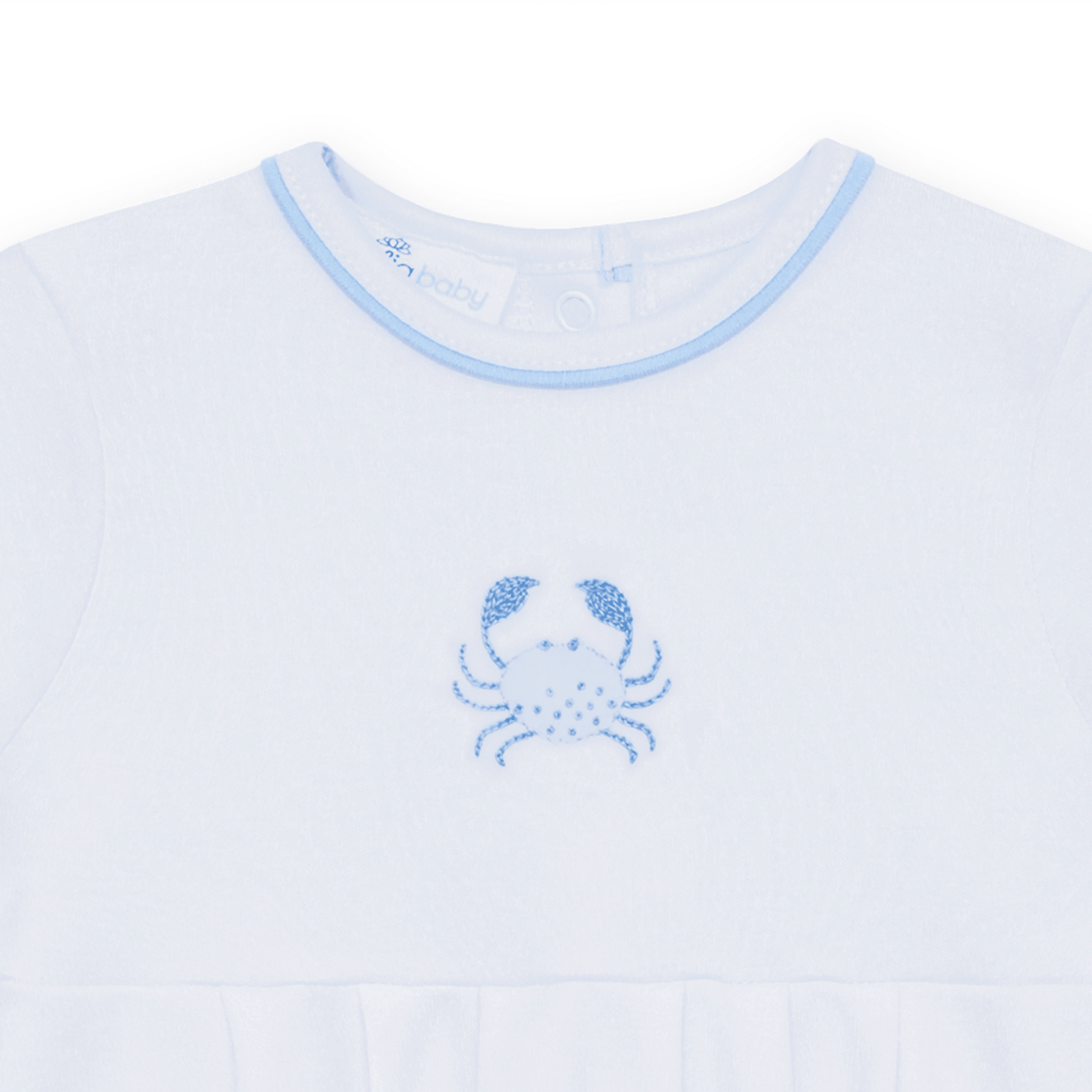 Little Crawlers Embroidered Bubble - Light Blue - Magnolia BabyBubble