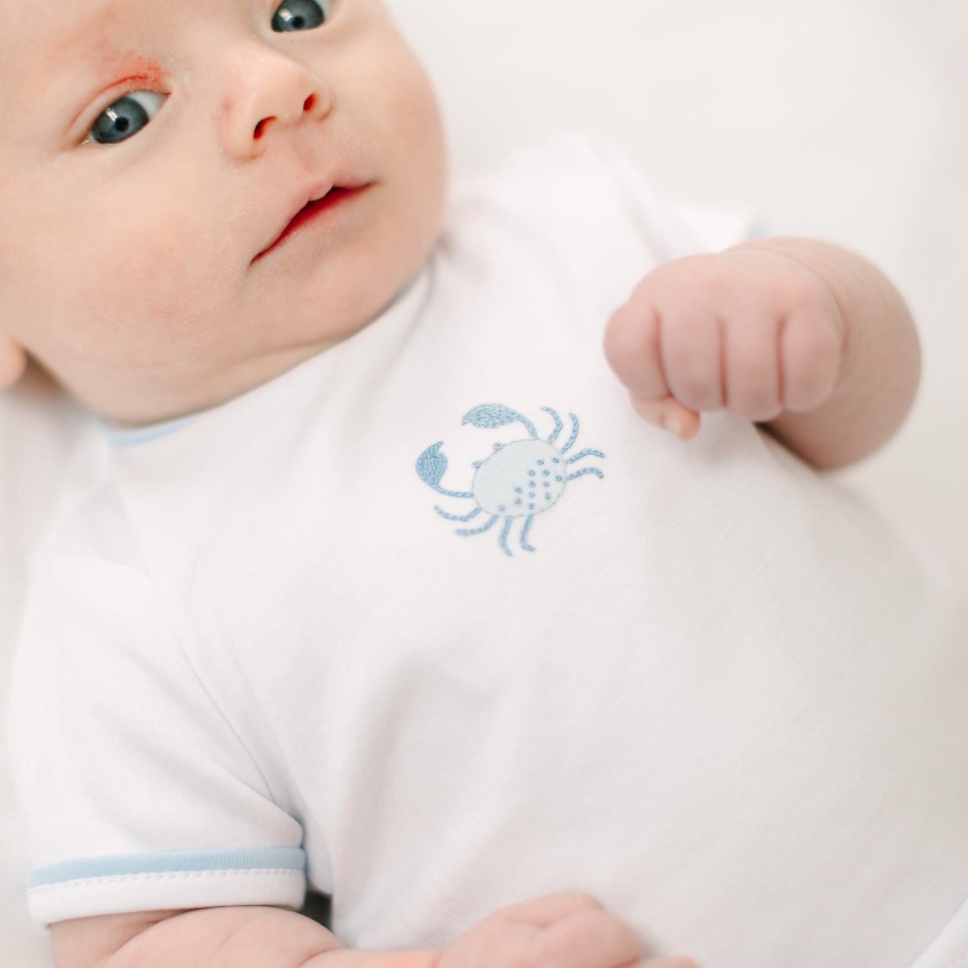 Little Crawlers Embroidered Diaper Cover Set - Light Blue - Magnolia BabyDiaper Cover