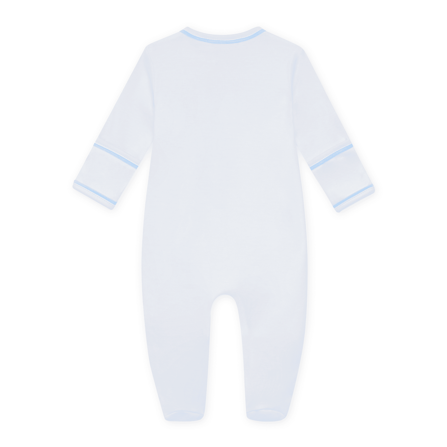 Little Crawlers Embroidered Footie - Light Blue - Magnolia BabyFootie